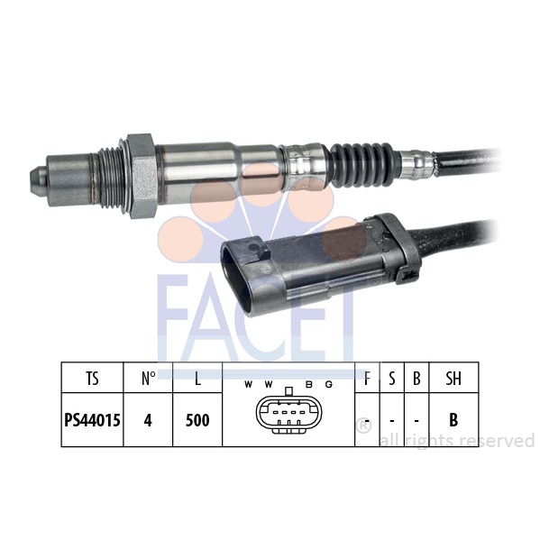 Слика на ламбда сонда FACET Made in Italy - OE Equivalent 10.8280 за Nissan Kubistar Box dCi 85 - 84 коњи дизел