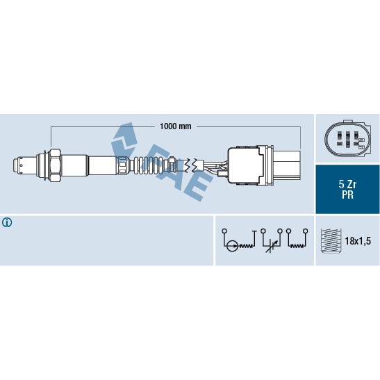 Слика на ламбда сонда FAE 75070 за камион MAN TGA 40.440 FDARS, FDAS - 440 коњи дизел