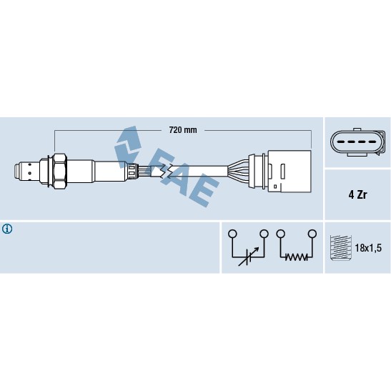 Слика на ламбда сонда FAE 77139 за VW Jetta 4 Estate (1J6) 2.3 V5 - 150 коњи бензин