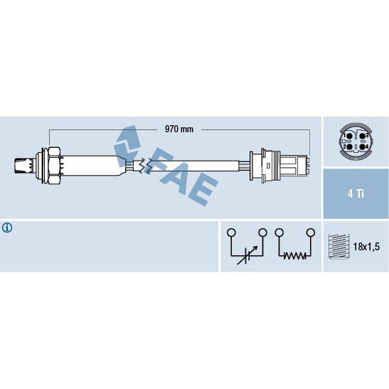 Слика на ламбда сонда FAE 77190 за BMW 5 Touring E39 520 i - 150 коњи бензин