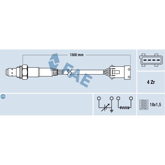 Слика на ламбда сонда FAE 77210 за Citroen Xsara Break N2 1.8 i Aut. - 101 коњи бензин