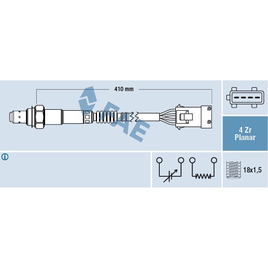 Слика на ламбда сонда FAE 77282 за Citroen C8 EA,EB 2.2 - 158 коњи бензин