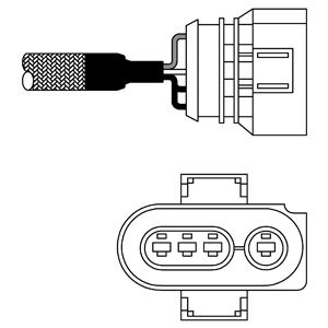 Слика на ламбда-сонда DELPHI ES10568-12B1 за VW Polo 3 Classic (6kv2) 60 1.4 - 60 коњи бензин