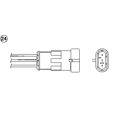 Слика на ламбда-сонда NGK 91454 за Renault Clio 2 1.4 (B/CB0C) - 75 коњи бензин