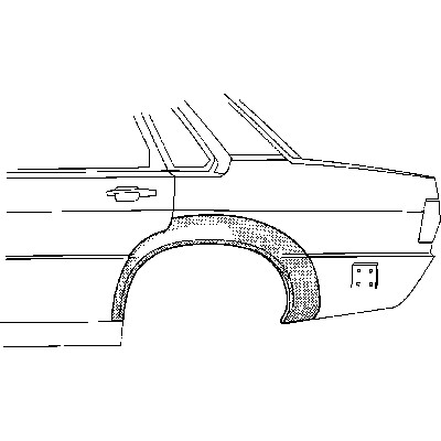 Слика на Лајсна за крило VAN WEZEL 0308148 за Audi 80 Sedan (81, 85, B2) 1.8 - 90 коњи бензин