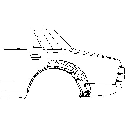 Слика на Лајсна за крило VAN WEZEL 1876148 за Ford Granada MK 3 (gae,gge) 2.5 D - 69 коњи дизел