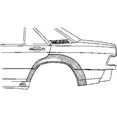 Слика на Лајсна за крило VAN WEZEL 3020147 за Mercedes 190 (w201) E 2.3-16 - 170 коњи бензин