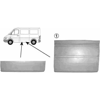 Слика на Лајсна за крило VAN WEZEL 3075109 за VW LT 28-46 2 Box (2DX0AE) 2.3 - 143 коњи бензин