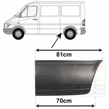 Слика на Лајсна за крило VAN WEZEL 3075141 за Mercedes Sprinter 4-t Box (904) 408 D - 79 коњи дизел