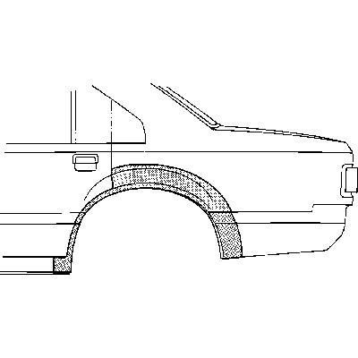 Слика на Лајсна за крило VAN WEZEL 3766147 за Opel Vectra B Hatchback 2.0 DI 16V - 82 коњи дизел