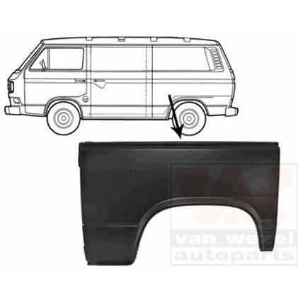 Слика на Лајсна за крило VAN WEZEL 5870147 за VW Transporter T3 Box 2.1 - 112 коњи бензин