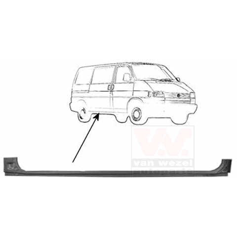 Слика на Лајсна за крило VAN WEZEL 5874120 за VW Transporter T4 Box 1.9 D - 60 коњи дизел