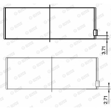 Слика на Лежај клипњача GLYCO 71-4238 STD