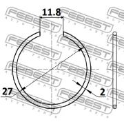 Слика 2 на манжетна, зглоб менувач FEBEST CC-1-27X2