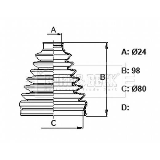 Слика на Манжетна за зглоб BORG & BECK BCB6404