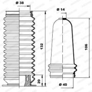 Слика 1 на Манжетна за летва на волан, до спона MOOG K150059