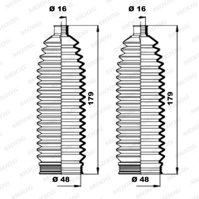 Слика на Манжетна за летва на волан, до спона MOOG K150182 за Seat Toledo 2 Saloon (1M2) 1.8 20VT - 180 коњи бензин