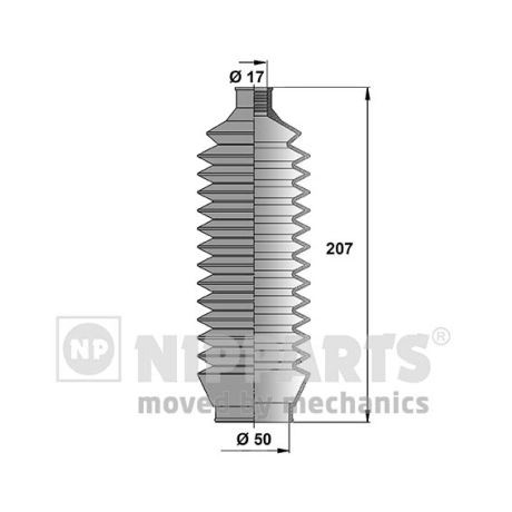 Слика на Манжетна за летва на волан, до спона NIPPARTS J2845008 за Mitsubishi Montero 4 (V80,V90) V6 (V87W, V97W) - 250 коњи бензин