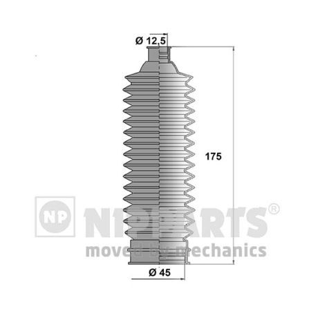 Слика на Манжетна за летва на волан, до спона NIPPARTS N2844023 за Honda Accord 8 Tourer (CM) 2.0 (CM1) - 155 коњи бензин