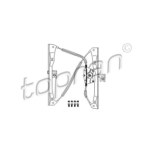 Слика на Механизам за подигање на стакло TOPRAN 108 670 за VW Bora Sedan (1J2) 2.0  4motion - 115 коњи бензин