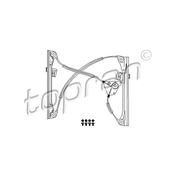 Слика на Механизам за подигање на стакло TOPRAN 111 265 за VW Polo 4 (9n) 1.4 16V - 101 коњи бензин