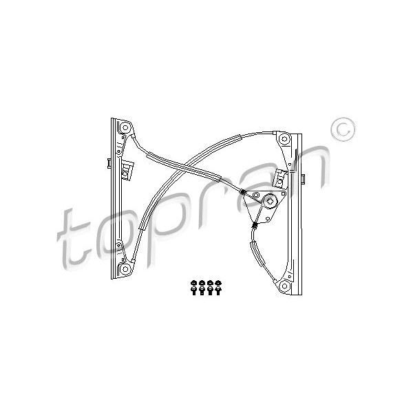 Слика на Механизам за подигање на стакло TOPRAN 111 265 за VW Polo 4 (9n) 1.4 FSI - 86 коњи бензин