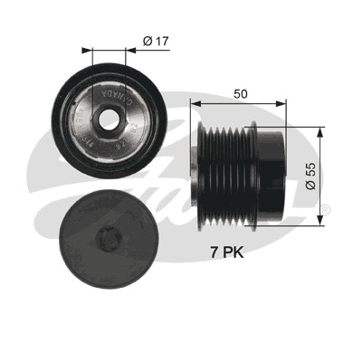 Слика на механизам за слободен од на алтернатор GATES DriveAlign® OAP7017 за Toyota Avensis Saloon (T25) 2.4 - 170 коњи бензин