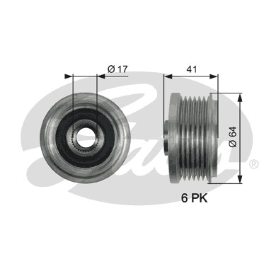 Слика на механизам за слободен од на алтернатор GATES DriveAlign® OAP7162 за Opel Astra GTC 1.7 CDTI - 131 коњи дизел