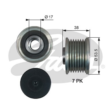 Слика на механизам за слободен од на алтернатор GATES DriveAlign® OAP7190 за Renault Koleos (HY) 2.0 dCi 4x4 (HY0K) - 150 коњи дизел