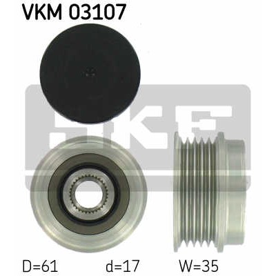 Слика на механизам за слободен од на алтернатор SKF VKM 03107 за Audi A4 Sedan (8D2, B5) 1.9 TDI quattro - 116 коњи дизел