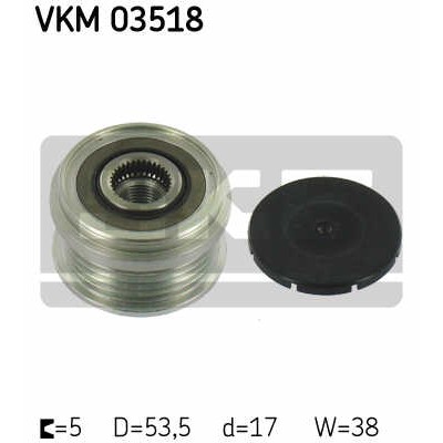 Слика на механизам за слободен од на алтернатор SKF VKM 03518 за Opel Astra J 1.4 LPG - 140 коњи Бензин/Автогаз (LPG)