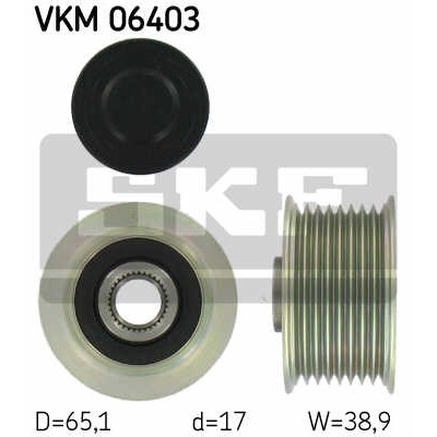 Слика на механизам за слободен од на алтернатор SKF VKM 06403 за Mazda 3 Saloon (BK) 2.0 MZR-CD - 143 коњи дизел