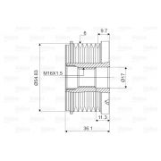 Слика 2 $на Механизам за слободен од на алтернатор VALEO New Part 588129