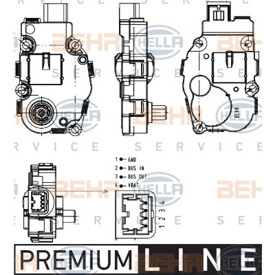 Слика на модул регулатор, вентил за мешање BEHR HELLA SERVICE PREMIUM LINE 6NW 351 344-041 за BMW 6 Coupe F13 640 i xDrive - 320 коњи бензин