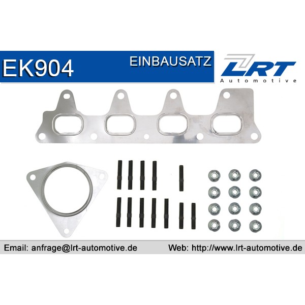 Слика на монтажен комплект, изпускателен колектор LRT EK904 за Renault Megane 1 (BA0-1) 1.4 16V (BA0D, BA1H, BA0W, BA10) - 95 коњи бензин