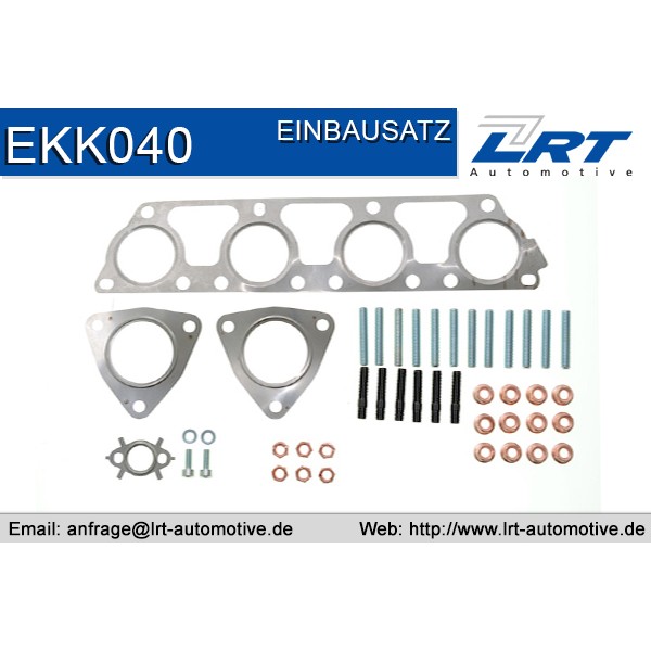 Слика на монтажен комплект, катализатор; монтажен комплект, изпускателен колектор LRT EKK040 за VW EOS (1F7,1F8) 2.0 FSI - 150 коњи бензин
