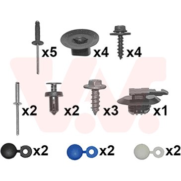 Слика на монтажен комплет, браник VAN WEZEL 4377793 за Renault Megane 3 Hatchback 1.6 16V Bifuel (BZ03) - 110 коњи Бензин/Автогаз (LPG)