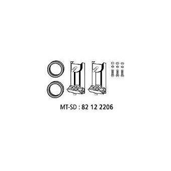 Слика на монтажен комплет, издувен систем HJS 82 12 2206 за BMW 3 Cabrio E36 325 i - 192 коњи бензин