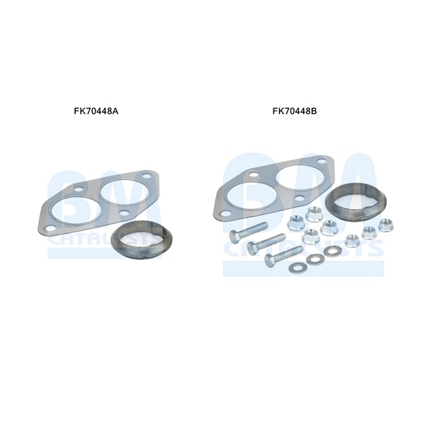 Слика на монтажен комплет, издувна цевка BM CATALYSTS FK70448 за Audi 80 Sedan (89, 89Q, 8A, B3) 2.0 E - 113 коњи бензин