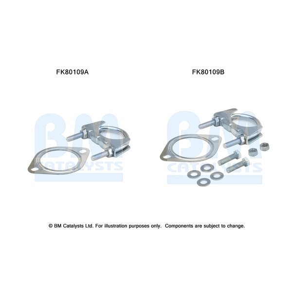 Слика на монтажен комплет, катализатор BM CATALYSTS FK80109 за Renault Megane Scenic (JA01) 1.9 dT (JA0K, JA0Y) - 90 коњи дизел