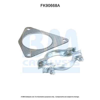 Слика на монтажен комплет, катализатор BM CATALYSTS FK90668 за Renault Laguna (B56,556) 2.0 (556A) - 139 коњи бензин