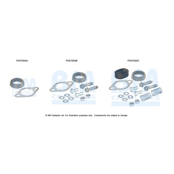 Слика на монтажен комплет, катализатор BM CATALYSTS FK91004 за Hyundai Atos (MX) 1.0 i - 54 коњи бензин