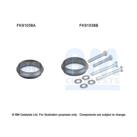 Слика на монтажен комплет, катализатор BM CATALYSTS FK91038 за Mercedes CLK Convertible (a208) 320 (208.465) - 218 коњи бензин