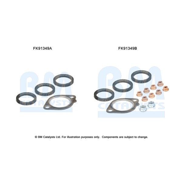 Слика на монтажен комплет, катализатор BM CATALYSTS FK91349 за BMW 3 Touring E91 323 i - 190 коњи бензин