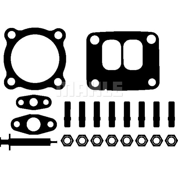 Слика на монтажен комплет, турбина MAHLE 001 TA 15055 000 за камион Mercedes Axor 2 1823 AK, 1824 AK - 231 коњи дизел