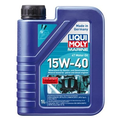 Слика на Моторно масло LIQUI MOLY Marine 4T Motor Oil 15W-40 25015 за мотор Aprilia RS 125 Tuono (SF) - 29 коњи горична смес