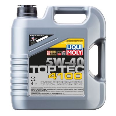 Слика на Моторно масло LIQUI MOLY Top Tec 4100 5W-40 20697 за Lotus Esprit S4 (082) 2.0 GT3 - 243 коњи бензин