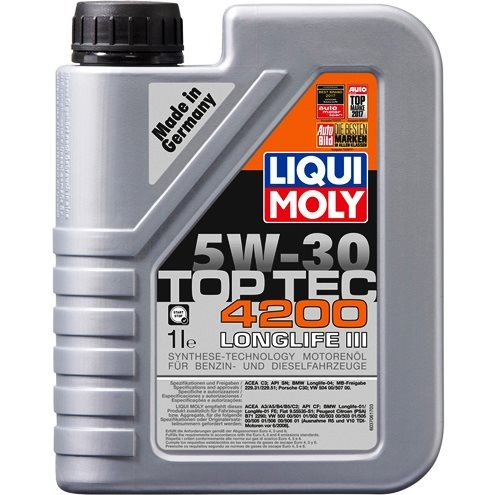 Слика на Моторно масло LIQUI MOLY Top Tec 4200 5W-30 3706 за Ford Escort MK 5 Estate (gal,avl) 1.6 - 105 коњи бензин