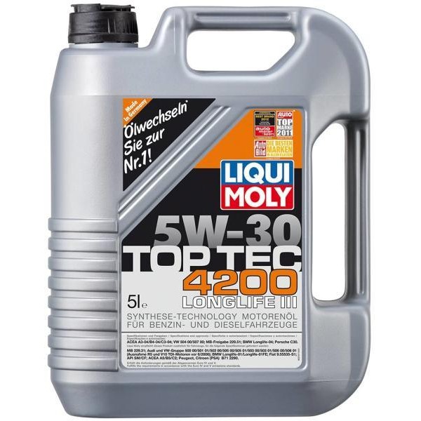 Слика на Моторно масло LIQUI MOLY Top Tec 4200 5W-30 3715 за Citroen Jumpy (V) 2.0 BlueHDi 150 - 150 коњи дизел