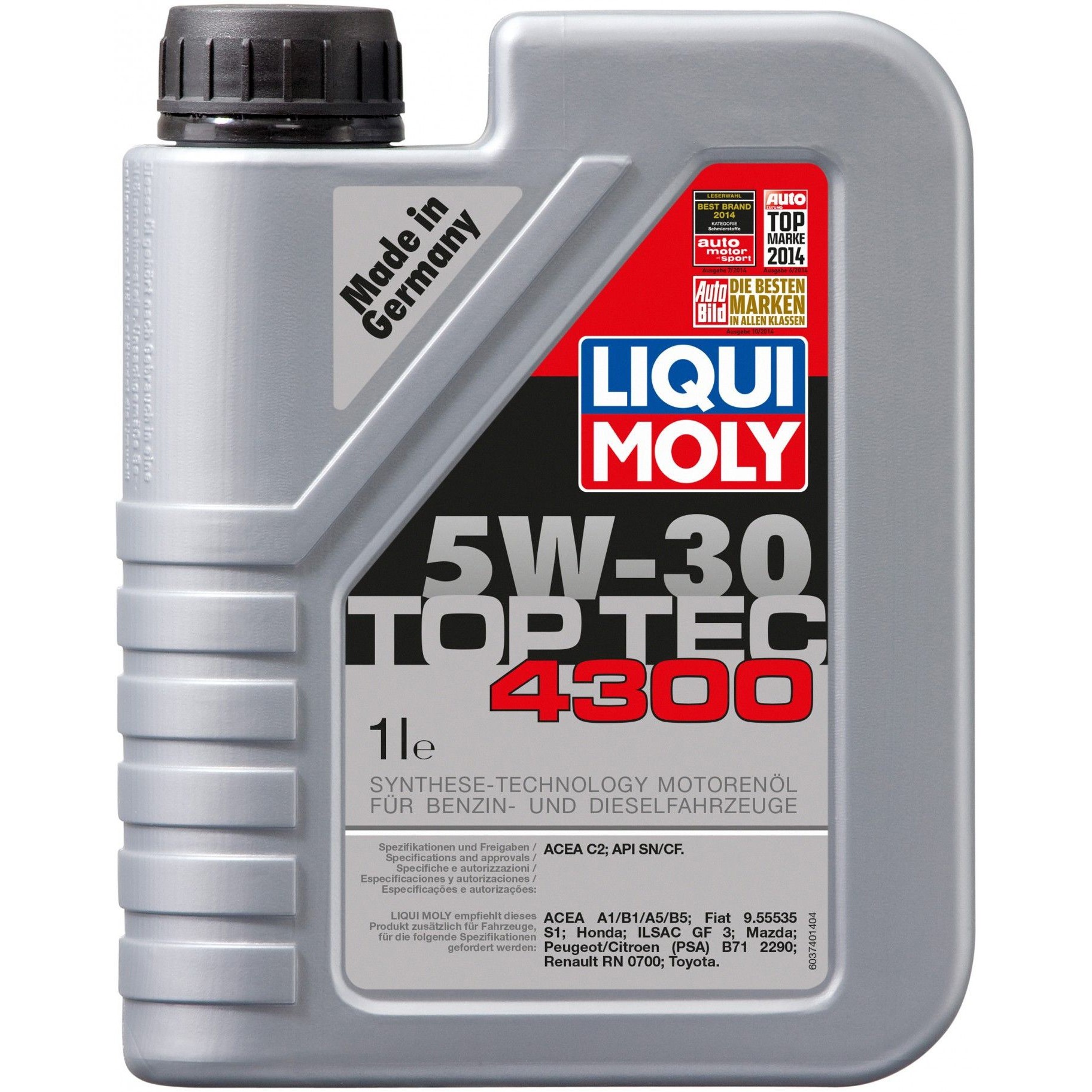 Слика на Моторно масло LIQUI MOLY Top Tec 4300 5W-30 3740 за Ford Escort 4 Estate (AWF,AVF) 1.6 D - 54 коњи дизел